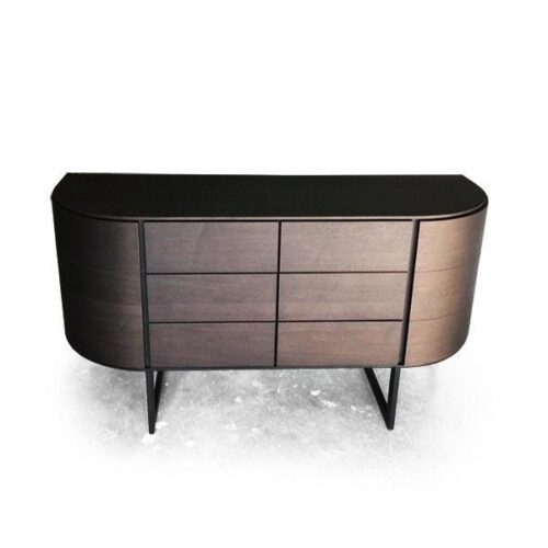 弧面木紋高腳抽屜櫃 空間收納藝術：圖片 2