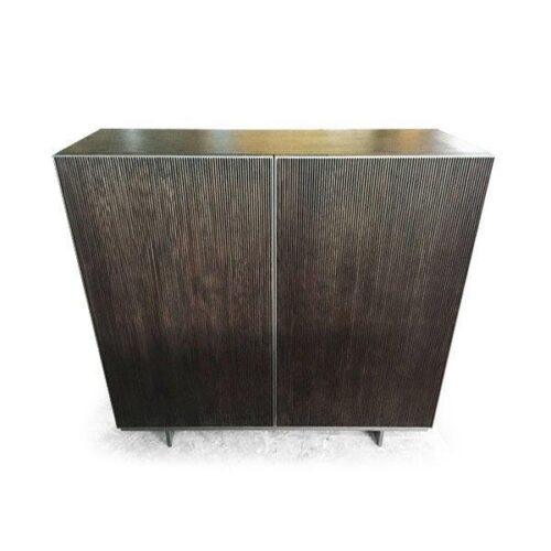 木紋雙門黑鐵腳玄關櫃 現代機能藝術：圖片 1