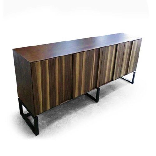 黑鐵腳四門木紋邊櫃 空間收納藝術：圖片 1