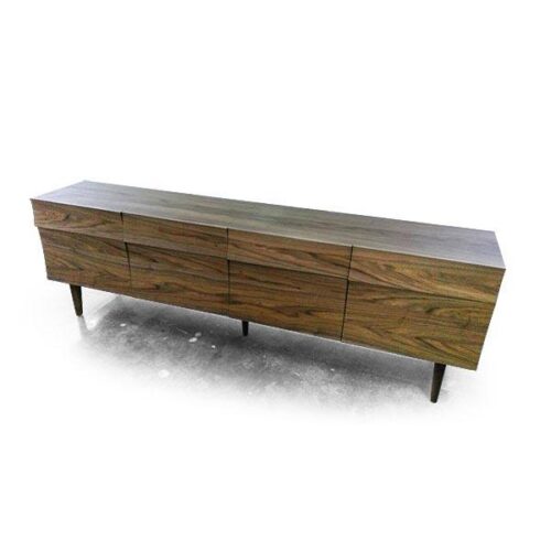 胡桃弧面門片邊櫃 空間藝術家：圖片 1