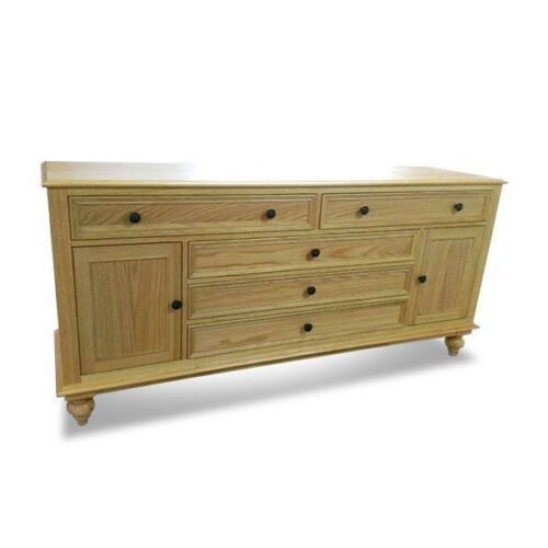 美式鄉村橡木餐邊櫃 溫馨收納首選：圖片 1