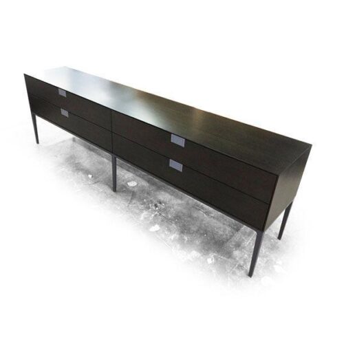 黑胡桃黑鐵高腳餐邊櫃 低調奢華質感：圖片 2