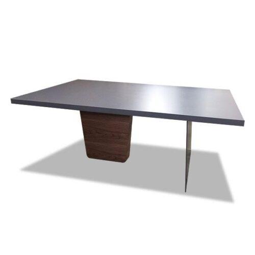 北歐極簡灰色餐桌 平衡機能與藝術：圖片 1