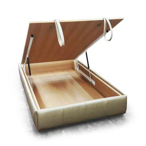 金皮革掀床箱 訂製床架：圖片 1