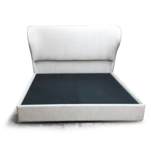 白色弧翼繃布床架 擁抱溫柔空間：圖片 1