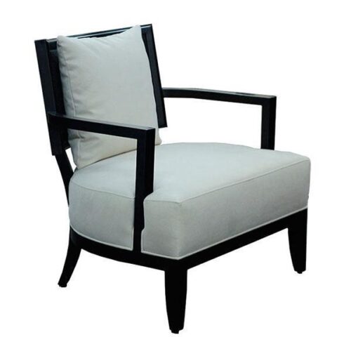 弧腳黑實木扶手椅 空間的溫柔藝術：圖片 1