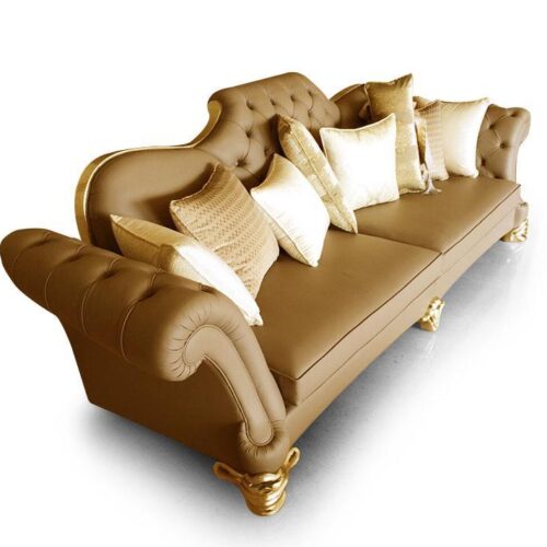 古典金箔宮廷三人沙發 坐擁尊榮宮廷沙龍：圖片 1