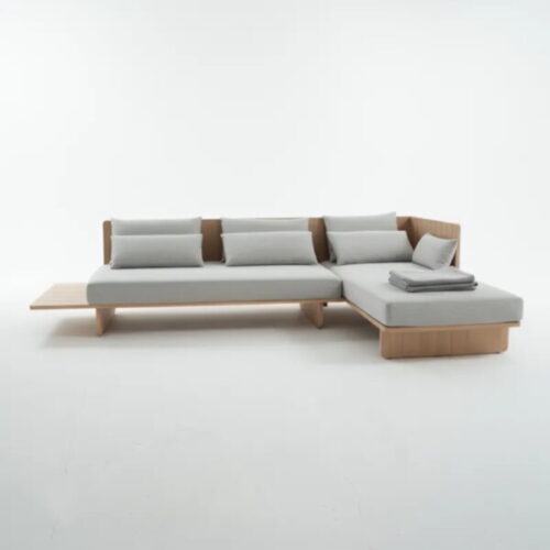 直紋延伸邊几L型沙發 打造最療癒的客廳角落：圖片 2