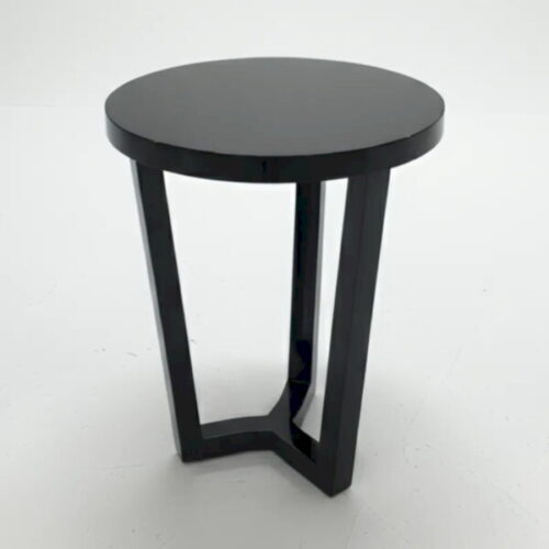 霧黑幾何小圓几 三角立體桌腳：圖片 1