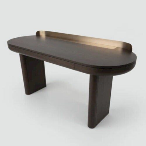 極簡線條圓弧書桌 視覺沈穩又圓潤：圖片 2