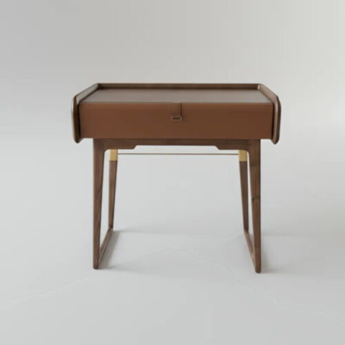 皮革胡桃木復古化妝桌 老件旅行箱般迷人氣質：圖片 2