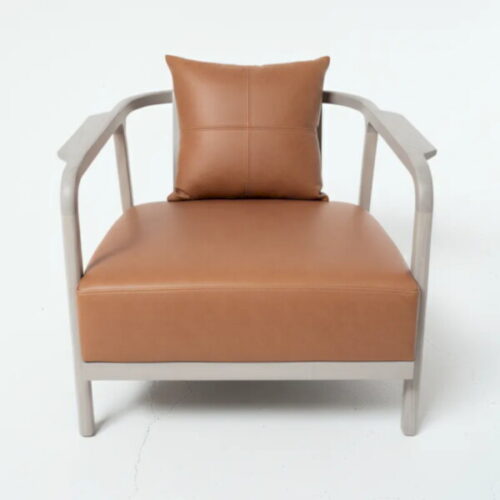 咖啡館角落扶手椅 焦糖系慵懶時光：圖片 2