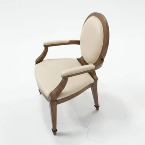 優雅圓背胡桃休閒椅 如精品飯店一樣的家：圖片 1