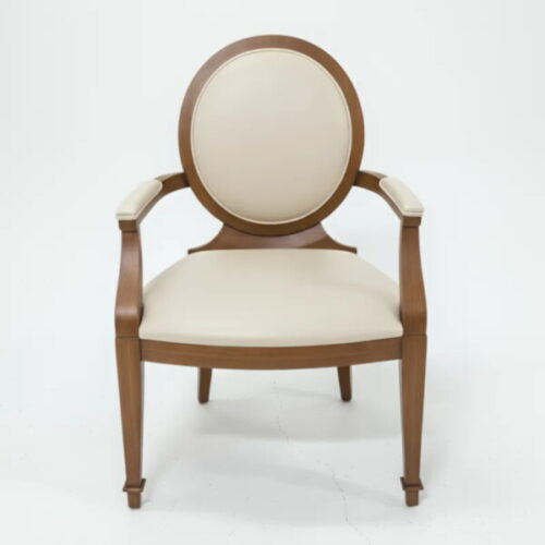 優雅圓背胡桃休閒椅 如精品飯店一樣的家：圖片 2