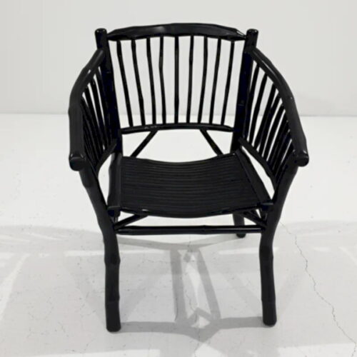 東方夜色實木弧背椅 東方味的時髦休閒椅：圖片 2