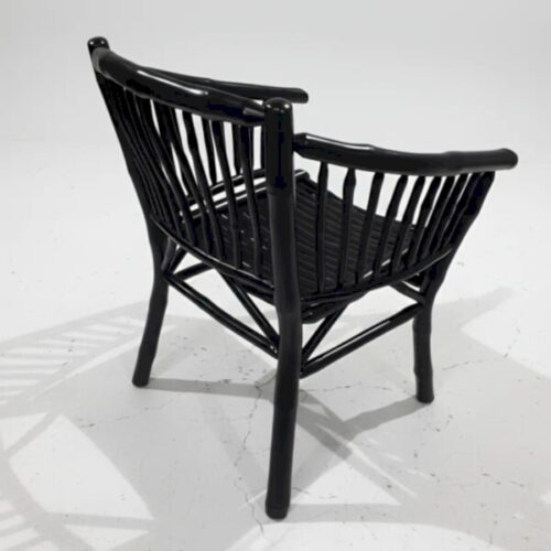 東方夜色實木弧背椅 東方味的時髦休閒椅：圖片 3