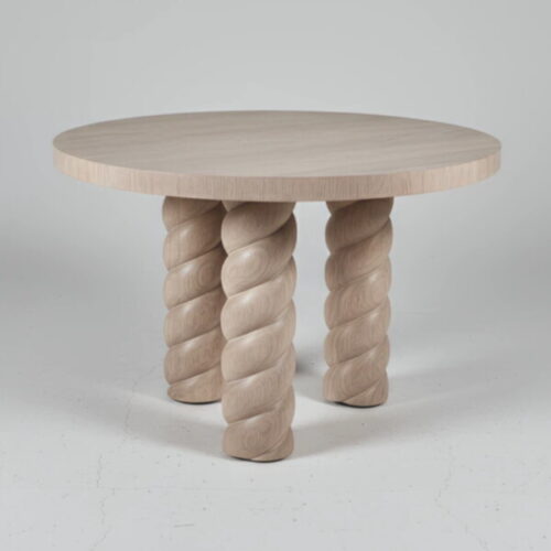 螺旋雕塑腳座圓桌 兼具雕塑感與實用機能：圖片 1