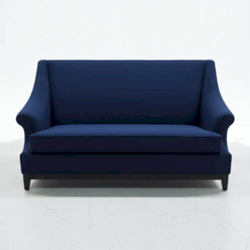 英倫深海藍高背沙發 優雅弧度經典英倫風範：圖片 2