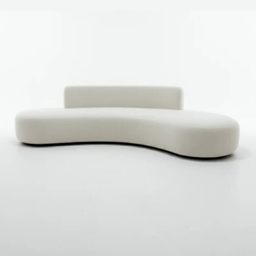 白色流線雲朵加長沙發 任何角度都好看：圖片 1