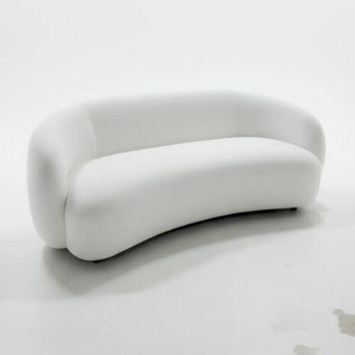純白雲朵弧形沙發 雲端的藝術品：圖片 1