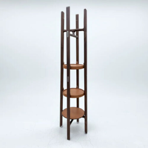 塔型衣帽置物架 掛衣+多層置物：圖片 1