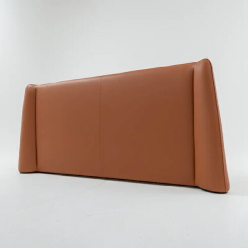 現代棕色全皮革床頭片 套房級俐落設計風格：圖片 1