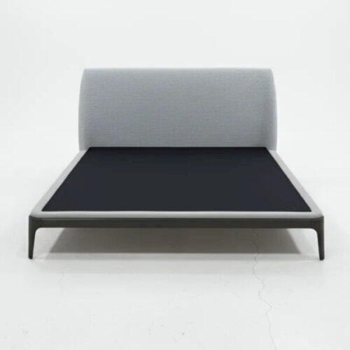 北歐弧面高背床架 溫潤木腳搭配白色軟包：圖片 4