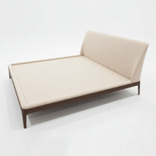 北歐弧面高背床架 溫潤木腳搭配白色軟包：圖片 6