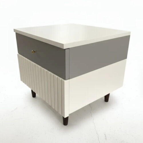 霧面灰白跳色床頭櫃 北歐風到日系都能完美融合：圖片 1