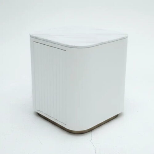 雲石方語床頭櫃 一方純白點亮臥室：圖片 1