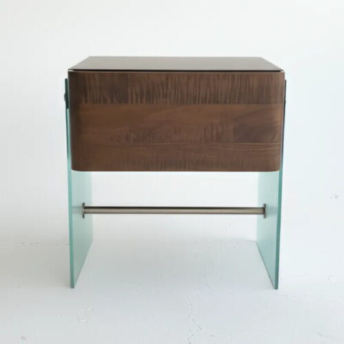 波光胡桃床頭櫃 空間更顯輕盈：圖片 2