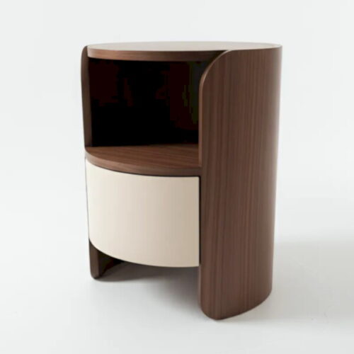 圓弧木語床頭櫃 完成北歐系臥室：圖片 1