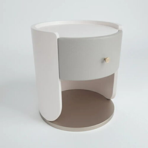 圓潤輕奢床頭櫃 床邊溫柔擁抱：圖片 1