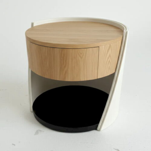 浮空圓弧木紋邊几 讓空間更有質感:圖片 1