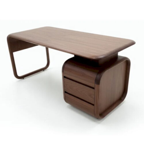 U腿胡桃實木書桌 空間與收納的完美平衡：圖片 1