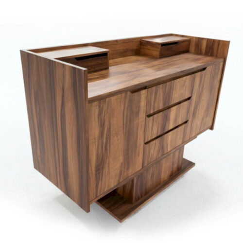 胡桃木多功能茶水櫃 大容量收納茶具：圖片 1