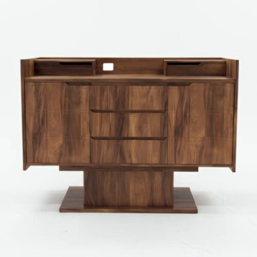 胡桃木多功能茶水櫃 大容量收納茶具：圖片 2