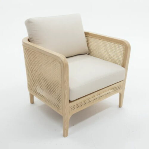 自然實木藤編單椅 輕鬆擁抱自然：圖片 1