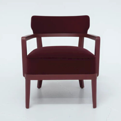 現代實木絨布扶手椅 高貴優雅氣場：圖片 2