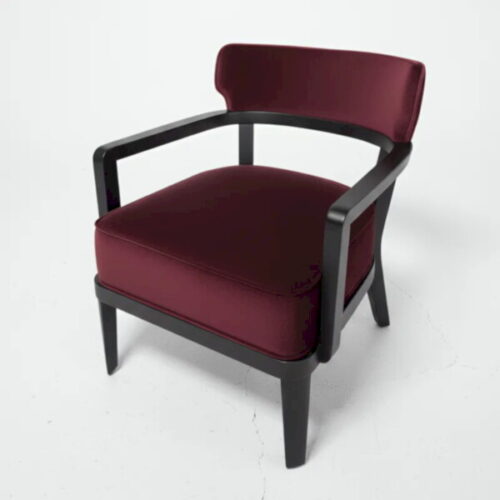 現代實木絨布扶手椅 高貴優雅氣場：圖片 3