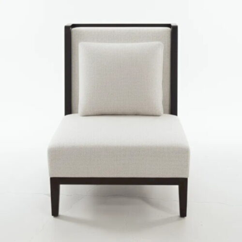 細框實木現代休閒椅 輕奢安靜休憩角落：圖片 2