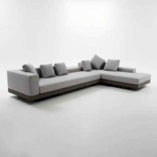 L型極簡邊几布沙發 空間舒適兼得：圖片 2