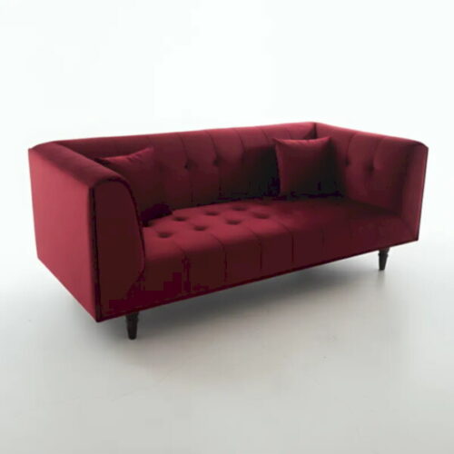 寶石紅拉扣奢華沙發 家就像精品飯店大廳：圖片 1