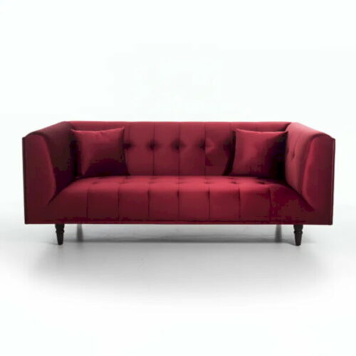 寶石紅拉扣奢華沙發 家就像精品飯店大廳：圖片 3