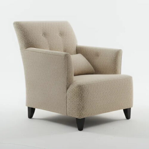 復古米白優雅單人沙發 增添復古輕奢氛圍：圖片 1