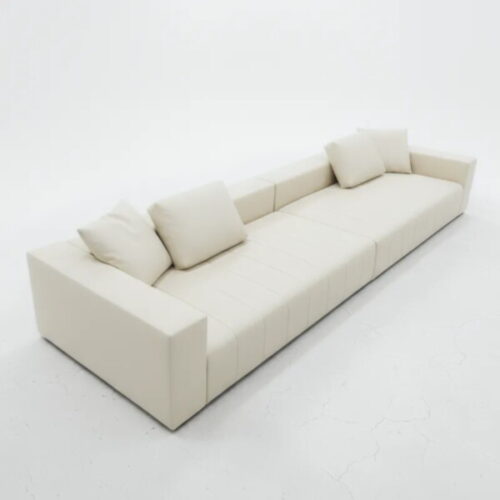 奶白加長模組長沙發 適合家庭聚會或商務洽談：圖片 1