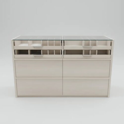 淺木色玻面中島櫃 優雅大收納：圖片 2