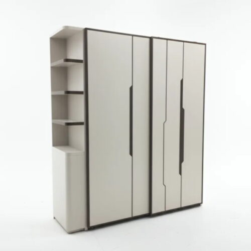 開放側架滑門衣櫃 一櫃到位收納各種衣物小物：圖片 1