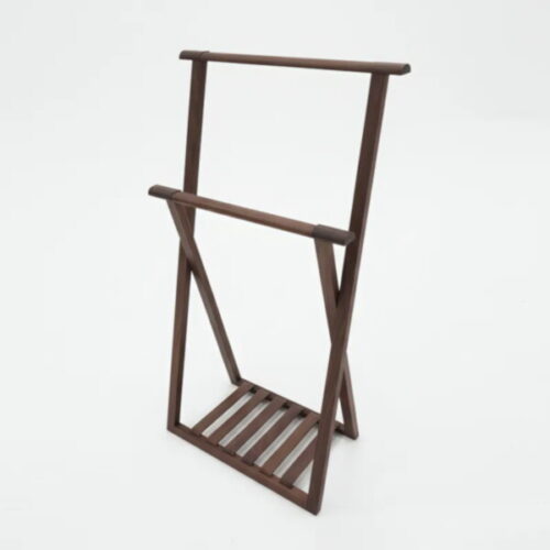 北歐實木折疊衣架 展開即用收合輕便：圖片 1