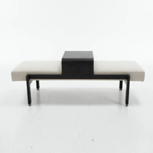 黑白弧面茶几長凳 打造飯店級玄關:圖片 2